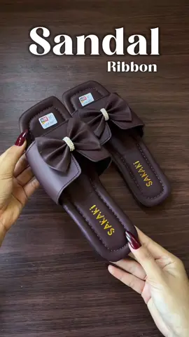 Sandal ribbon cantik ,yang mau bisa cek keranjang kuning😍harganya tidak menguras dompet #sandal #fyp 