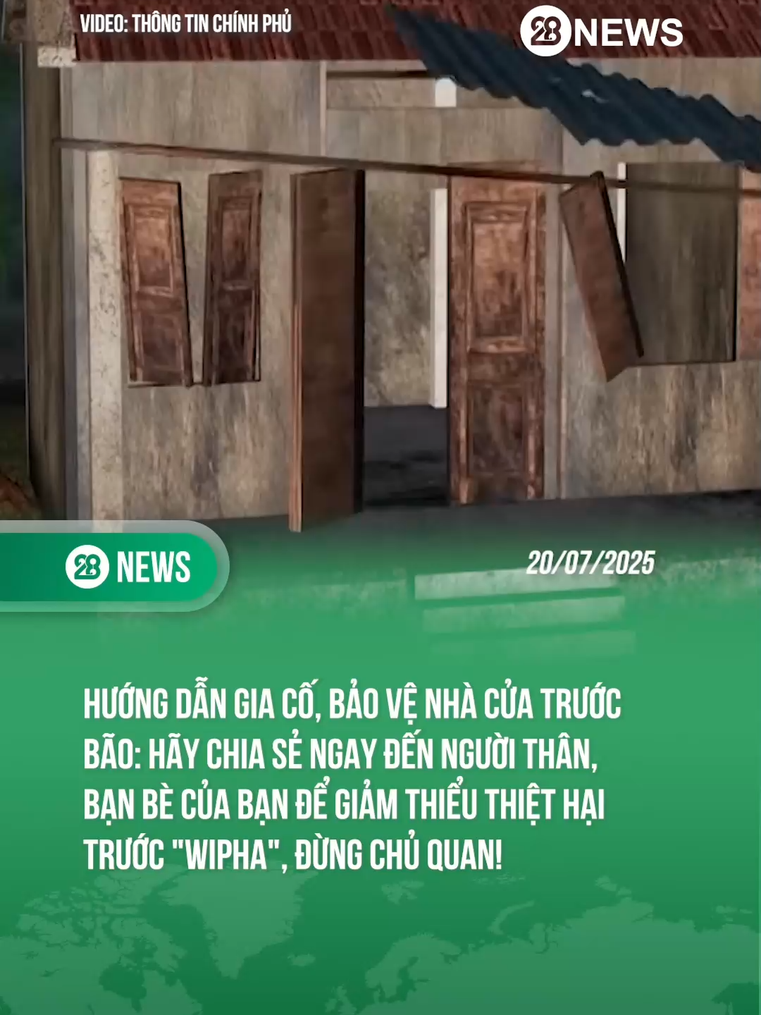 HƯỚNG DẪN GIA CỐ, BẢO VỆ NHÀ CỬA TRƯỚC BÃO #theanh28 #theanh28news #tiktoknews #baowipha
