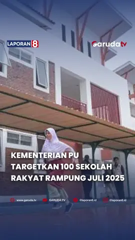 Kementerian Pekerjaan Umum menyiapkan infrastruktur untuk lebih dari 100 Sekolah Rakyat di kawasan prasejahtera dan daerah terpencil di seluruh Indonesia. Proyek ini menargetkan penyelesaian pada Juli 2025 dengan total anggaran mencapai sekitar 500 miliar rupiah. Pemerintah terus memperluas akses pendidikan di pelosok negeri melalui pembangunan Sekolah Rakyat. Hingga pertengahan Juli 2025, sebanyak 63 sekolah telah selesai dibangun. Sementara itu, 37 sekolah lainnya masih dalam tahap penyelesaian dan diperkirakan rampung akhir Juli ini. Menteri Pekerjaan Umum, Dody Hanggodo, menyampaikan bahwa pembangunan Sekolah Rakyat diprioritaskan di kawasan prasejahtera atau daerah terpencil. Hal ini sejalan dengan arahan Presiden Prabowo Subianto, yang mendorong terciptanya akses pendidikan inklusif untuk memutus rantai kemiskinan antar generasi. Program Sekolah Rakyat merupakan salah satu program utama Presiden Prabowo Subianto yang bertujuan memberikan masa depan yang lebih baik bagi anak-anak dari keluarga prasejahtera. Caption | Admin: Farraa #SekolahRakyat #PendidikanIndonesia #KementerianPUPR #DaerahTertinggal #PrabowoSubianto #PendidikanUntukSemua #GarudaTV #BeritaPendidikan #PembangunanDaerah #pendidikan