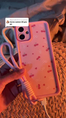 Replying to @M A R I E ୨୧ cherry phone case for tecno #tecno #phonecase #cherry #pink 