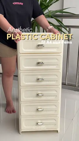Sabi nila, kapag malinis paligid mo, mas magaan pakiramdam — totoo pala! Thank you sa aesthetic plastic drawer na ‘to!✨🏡 #drawer #cabinet #storage #organizer #plasticstorage 
