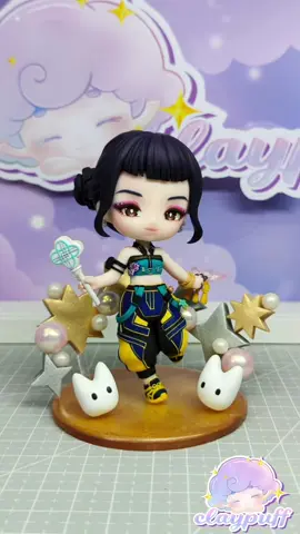 Chibi Zoey is here!...  A Chibi Clay Fan Art of Zoey and with Baby Saja And Mystery Saja.  Chibi Rumi and Mira soon❤🥰 #kpopdemonhunters #zoey #huntrix #rumi #mira #kpopfypage  #fanarts 