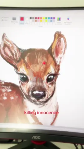 Got inspired by @daisyuwubaka #deer #bambi #killinginnocence #animals #painting 