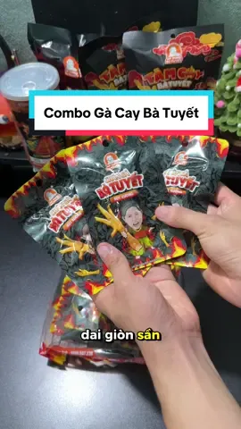 Combo Gà Cay nhiều món nhiều vị của nhà bà Tuyết #thienmink1 #ancungtiktok #ancungbatuyet #snack #changabatuyet #changarutxuong #doanvat