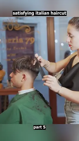 asmr haircut by lady barber, part 5 #asmr #asmrvideo #ladybarber #barbersh #beauty 