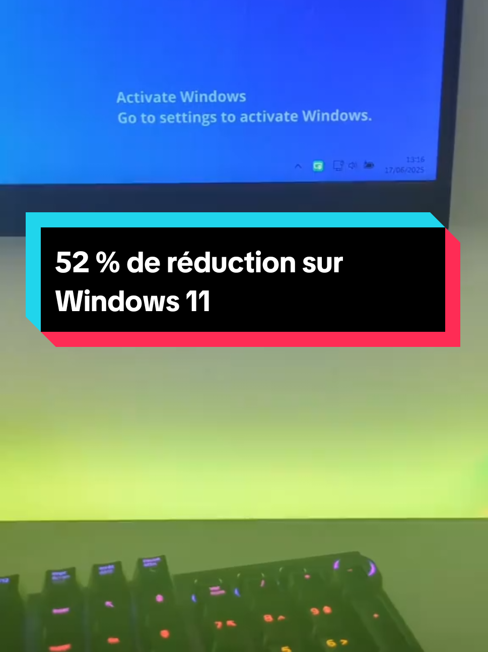 Activez Windows 11 en 2025 : 52 % de réduction avec le code INT52 chez Keysfan. Vous trouverez également le lien dans ma bio. https://fr.keysfan.com/windows-11-professional-key.html?ksf=ainf4    #keysfan #windows11 #astuce  #techtok 