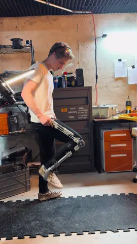 EXO-LEG 1st Demo #fyp #armor #exoskeleton #supersuit #maker