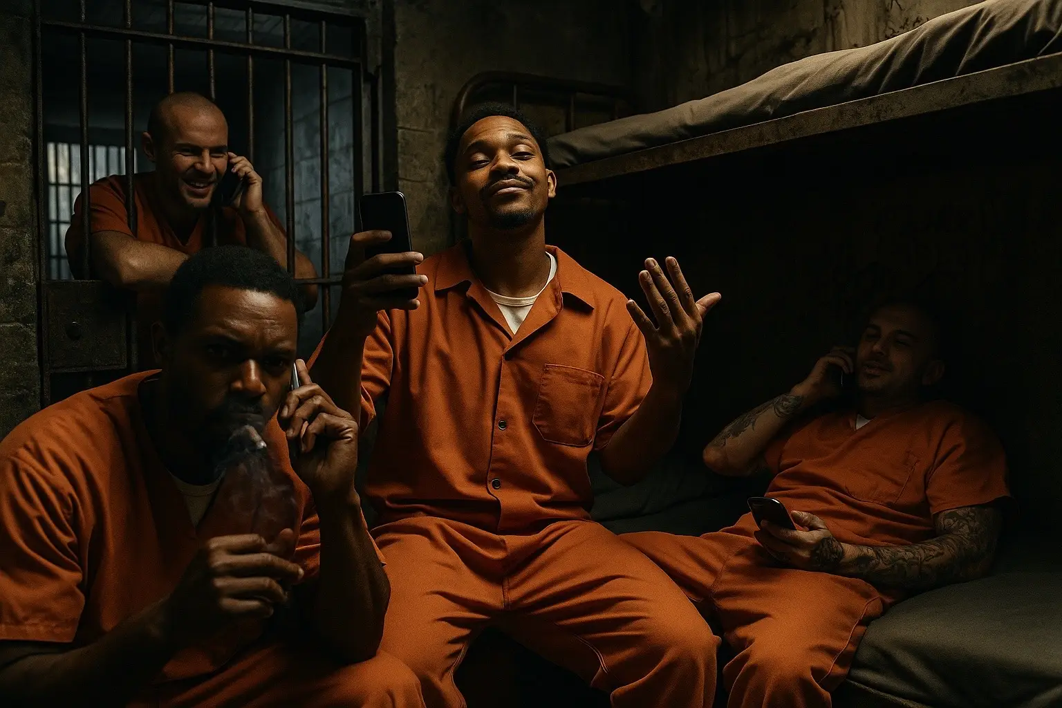“This is the lie they sell you. Locked in a cage; but flaunting phones and smoking weed like it’s freedom. Bragging from behind bars while their mamas cry at night. They make prison look like a party; but the pain ain’t on display. You don’t see the tears. You don’t see the court dates. You don’t see the years stolen. This ain’t  real. This is bondage dressed in pride and delusion. If they were real, they’d use that phone to warn the next generation: “DON’T COME HERE”please don’t come here! But the devil loves to glamorize the graveyard. Young men, WAKE UP! Real freedom ain’t found in rebellion; it’s found in purpose. Prison and hood fame isn’t power. Serving and obeying God is.” #prisontiktok #prison #cellphone #rappers 