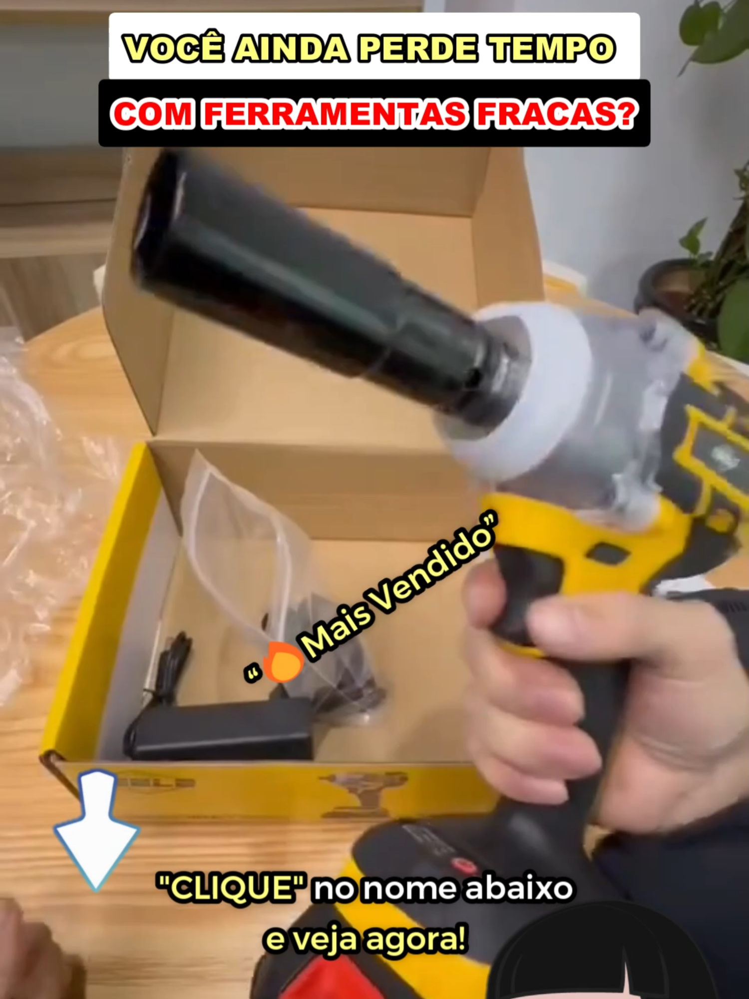 Parafusadeira de Impacto e Furadeira Sem Fio 21V com 2 Baterias Recarregáveis e 10 Acessórios GEELE para Uso Profissional e Doméstico #tiktokshop #TikTokShopChegou #tiktokshopchegou