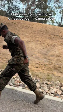 I do not wanna salute you sir😭. #military #miltok #foryou #marine #relatable