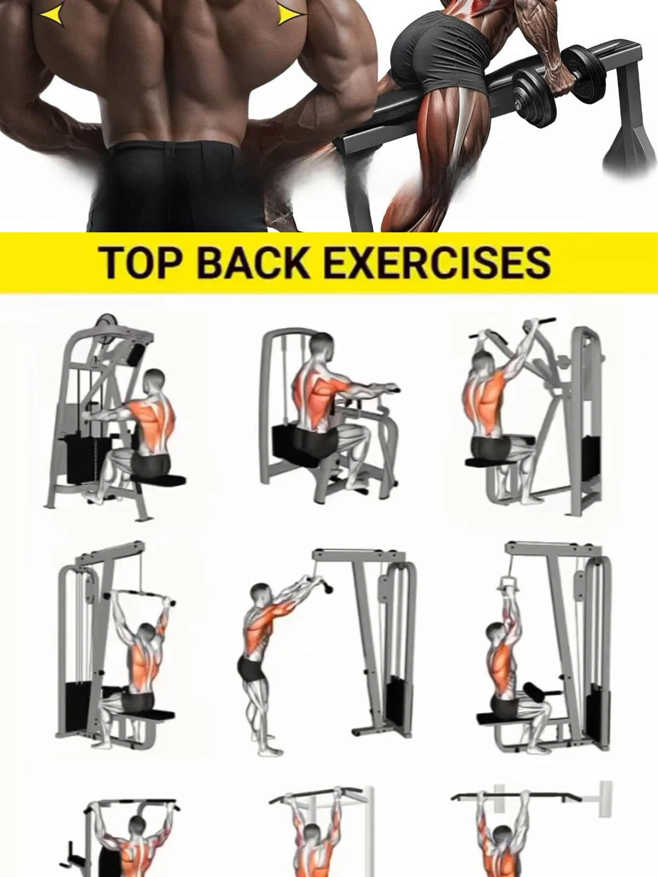 Top Back Exercises #tiktok_uk #Fitness #viral #gym #workoutmotivation #motivation #bicepworkout #biceps #tricepsworkout #triceps #shoulder #backworkout #workouts #dumbbellworkout #abs #fullbodyworkout #viralvideos #fyp #sixpacks #absworkout