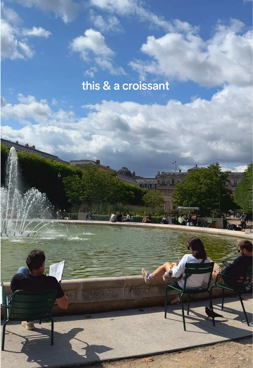 park culture in Paris is so chic #paris #jardindupalaisroyal #parisparks 