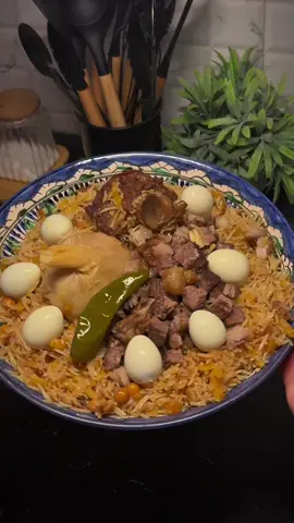 Traditional Uzbek Palov or Osh🇺🇿 #uzbekistan #palov #osh #pilav #pilavcı #rice 