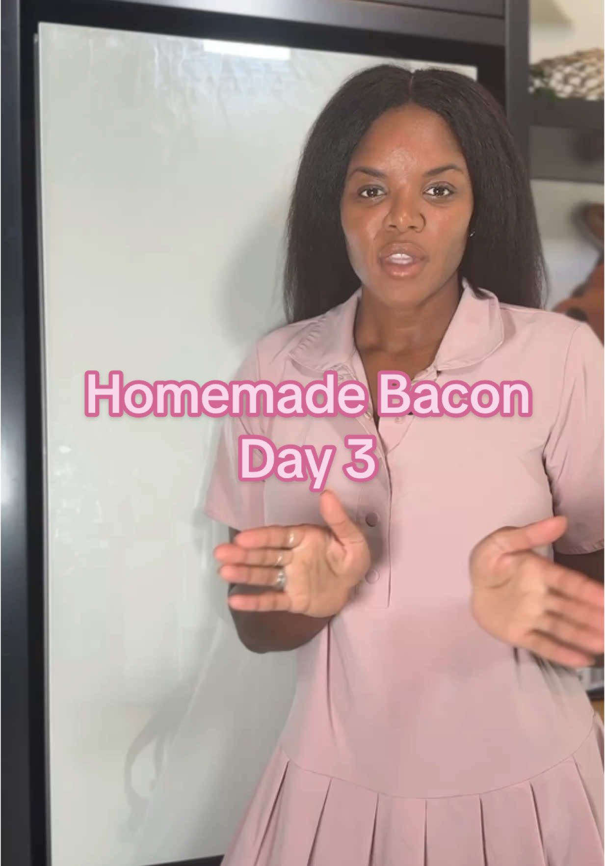 Day 3 of the Homemade Bacon Series! A lot of you have been asking why we need both salt and sugar in the cure. Here’s the quick science: Salt draws moisture out of the meat while also pulling flavor in, and sugar balances the saltiness while helping with color and texture. Together, they work through osmosis: the process where water moves out of the meat while the cure’s flavor moves in. It’s a simple step, but it’s what turns plain pork into bacon magic. Who’s ready for Day 4? Put your other questions in the chat #HomemadeBacon #BaconSeries #Day3 #bacon #baconlover #foodtutorial #foodcontent 