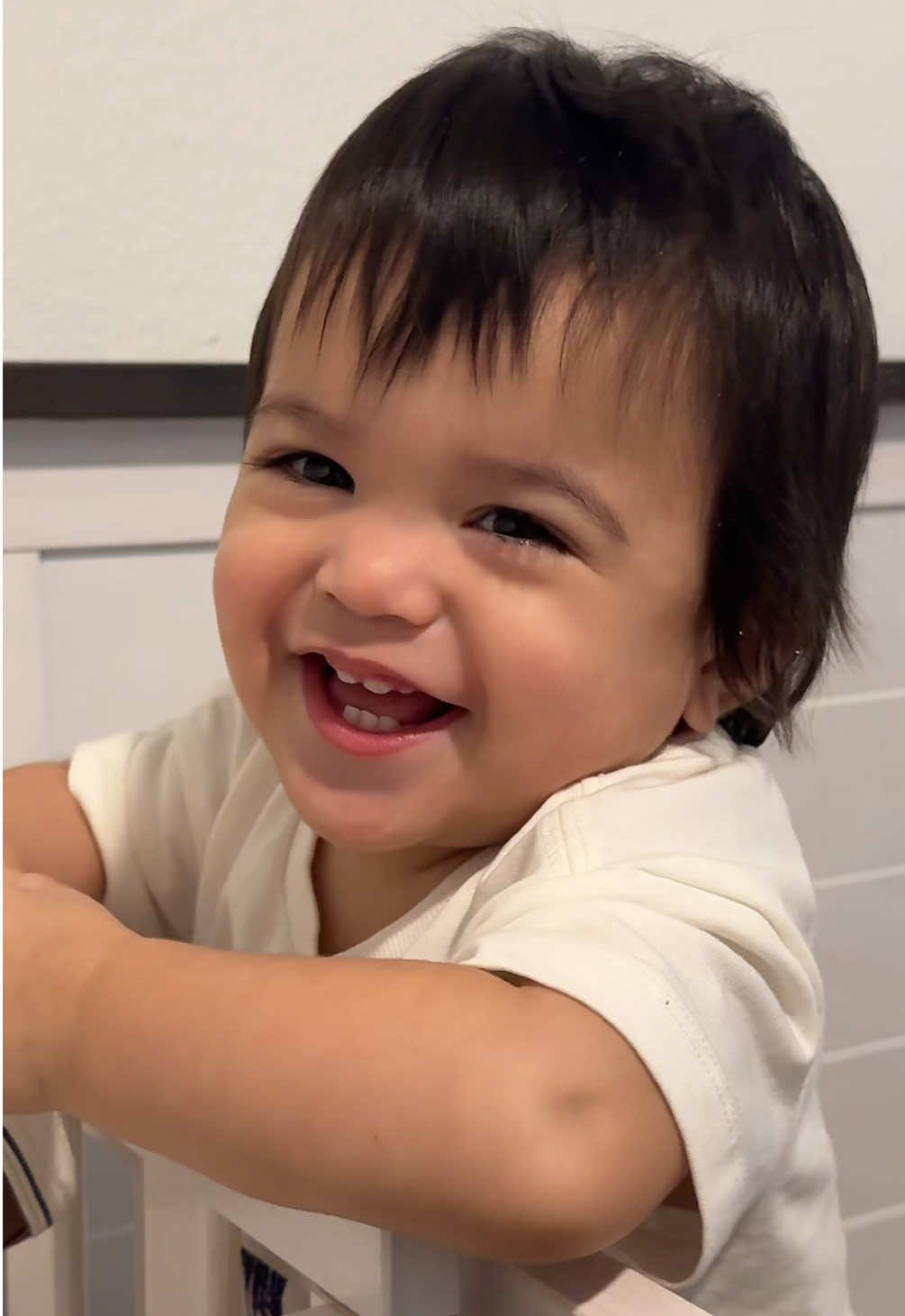 My favorite part of the day is seeing my baby’s reaction when he sees me #mamasboy #babytok 
