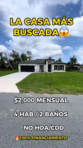 🏡 ¡$0 de inicial por esta casa en Ocala! Sí, así como lo leíste 👀 Esta belleza de 4 hab / 2 baños, sin HOA ni CDD, puede ser tuya desde $2,000 al mes 💸 🔥 ¡100% FINANCIAMIENTO DISPONIBLE! Ubicación tranquila, moderna, espaciosa y lista para mudarte 🏠 📲 Comenta “AHORA” o mándame un DM y te explico todo paso a paso. No pierdas esta oportunidad 💬 #CasaEnOcala #PropiedadesConProposito #CompraTuCasa #TikTokRealEstate #CasaNuevaUSA #ViviendaFlorida #Casas2025 #InmobiliariaTikTok #OcalaFL #SinHOA
