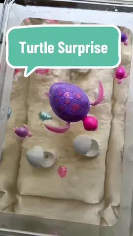 Brand new toy alert! My kids are obsessed, they already named the new babies 🥹.  The swimming turtle is activated in water and then the eggs hatch in the water too.  Such a cute toy! #momof3 #surprisetoy #robotoy 