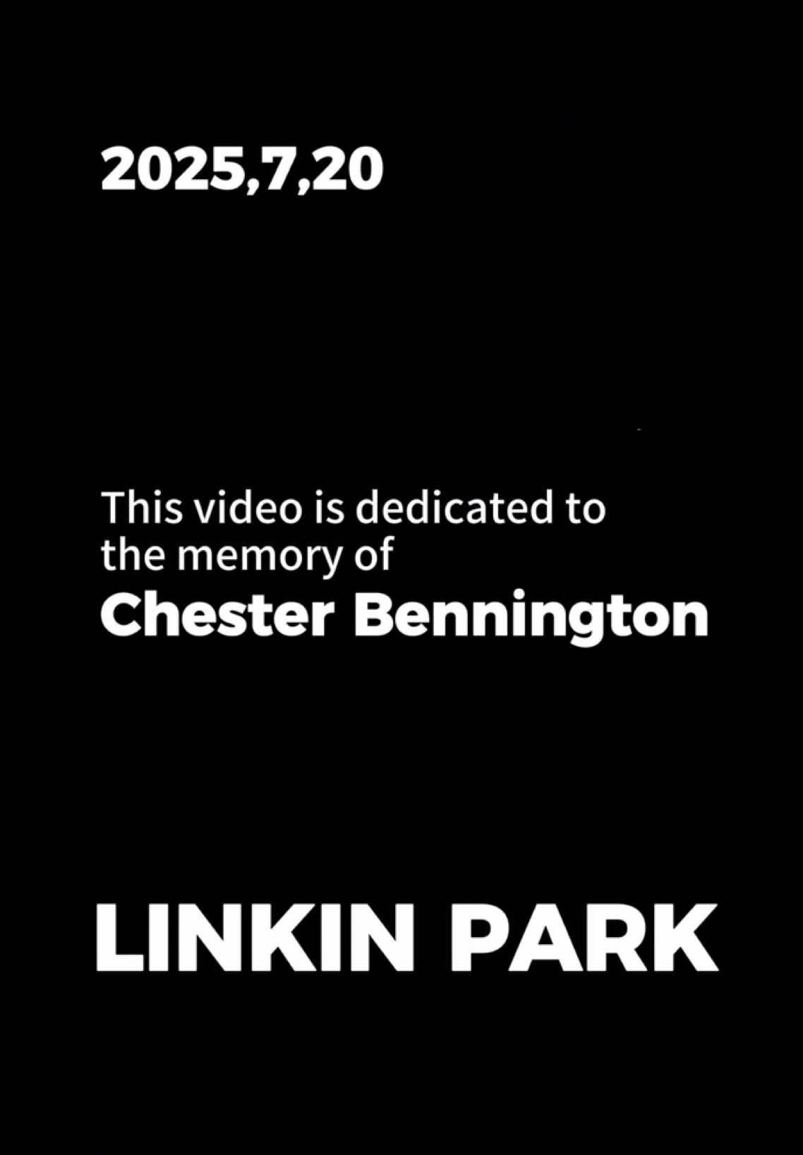 We don’t need many words to recount your past we know you like an old friend. Your voice has already spread to every corner of the world, and the next generation will carry on the spirit of Linkin Park. This video is a tribute to our friend, the former lead vocalist of Linkin Park — Chester Bennington. #linkinpark #chester #chesterbennington #music 
