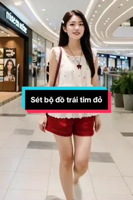 Sét bộ đồ trái tim đỏ #trend #xuhướng #viral #thoitrang #xuhuongtiktok #model #thoitrangnu  @PhuongLinhshop 