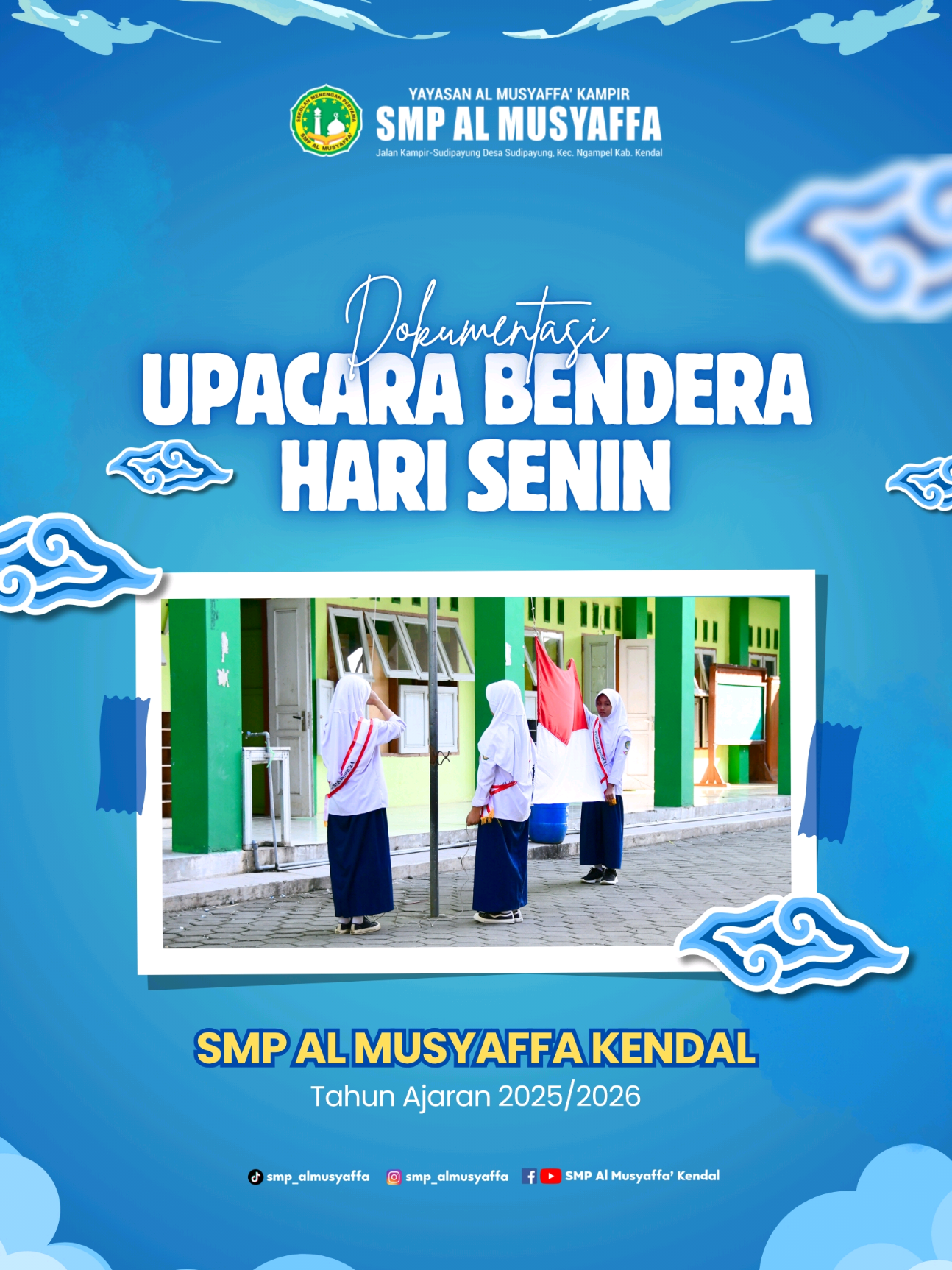 Upacara Bendera Hari Senin Perdana di Tahun Ajaran 2025/2026. #smpalmusyaffakendal #ponpesalmusyaffa #ayomondok #fypシ゚viral #fypシ #liputankendalterkininews #kendal24jam 