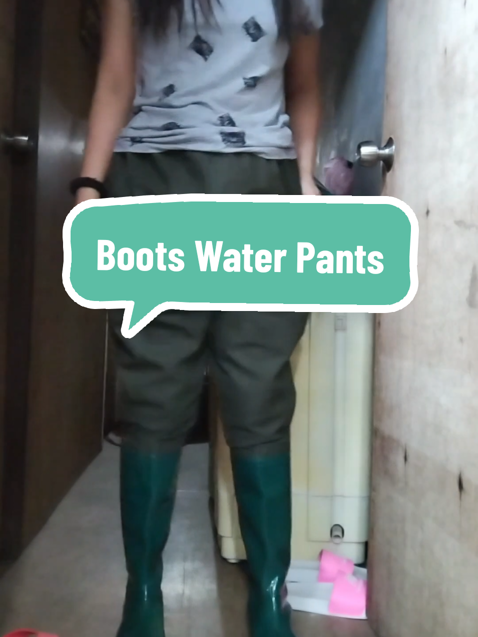 Boots Water Pants #boots #waterpants #hightide #flood #typhoon #protection #fyp 