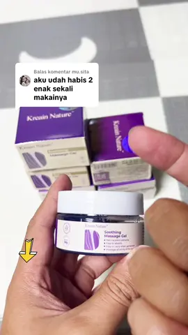 Membalas @mu.sita Nyeri lutut, pundak, pinggang, leher jgn dibiarin⚠️pake ini nanti bangun pagi udah enakan lagi😍🫶🏻 #kreainnature #creamsendi #nyerisendi #gelnyerisendi #nyeriotot #pegalpegal #nyerilutut #peredanyerisendi #cuantanpabatas #wibgajian #reinnsa 