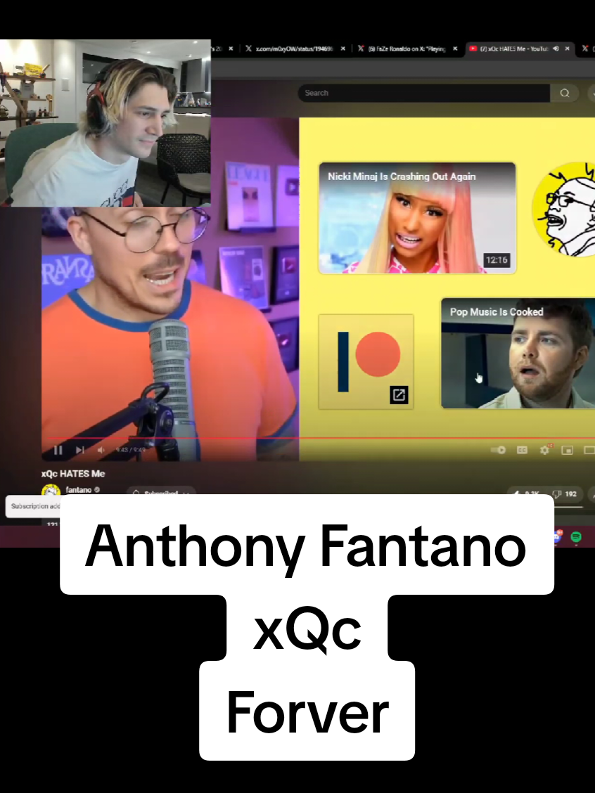 xQc Forever #xqc #xqcclips #anthonyfantano #theneedledrop #reaction #funny #funnymoment #kick #kickclips #twitch #twitchclips #fyp #foryou 