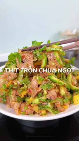 Nâng cấp phiên bản thịt trộn, công thức này trộn xong phải ăn ngay nhaaa #LearnOnTikTok #monngonmoingay #thittron #nauandelam #ancungtiktok 