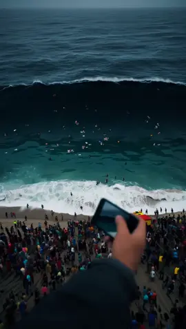 In the event of a tidal wave (tsunami),moveimmediately to higher ground or inland as faras possible-do not wait for official warningsif you feel a strong earthquake or see theocean suddenly recede. Stay tuned toemergency broadcasts for updates and avoidreturning to low-lying areas until authoritiesdeclare it safe#surf #tidalwave #tsunami #bigwave#ocean #beach #surfing #fyp 