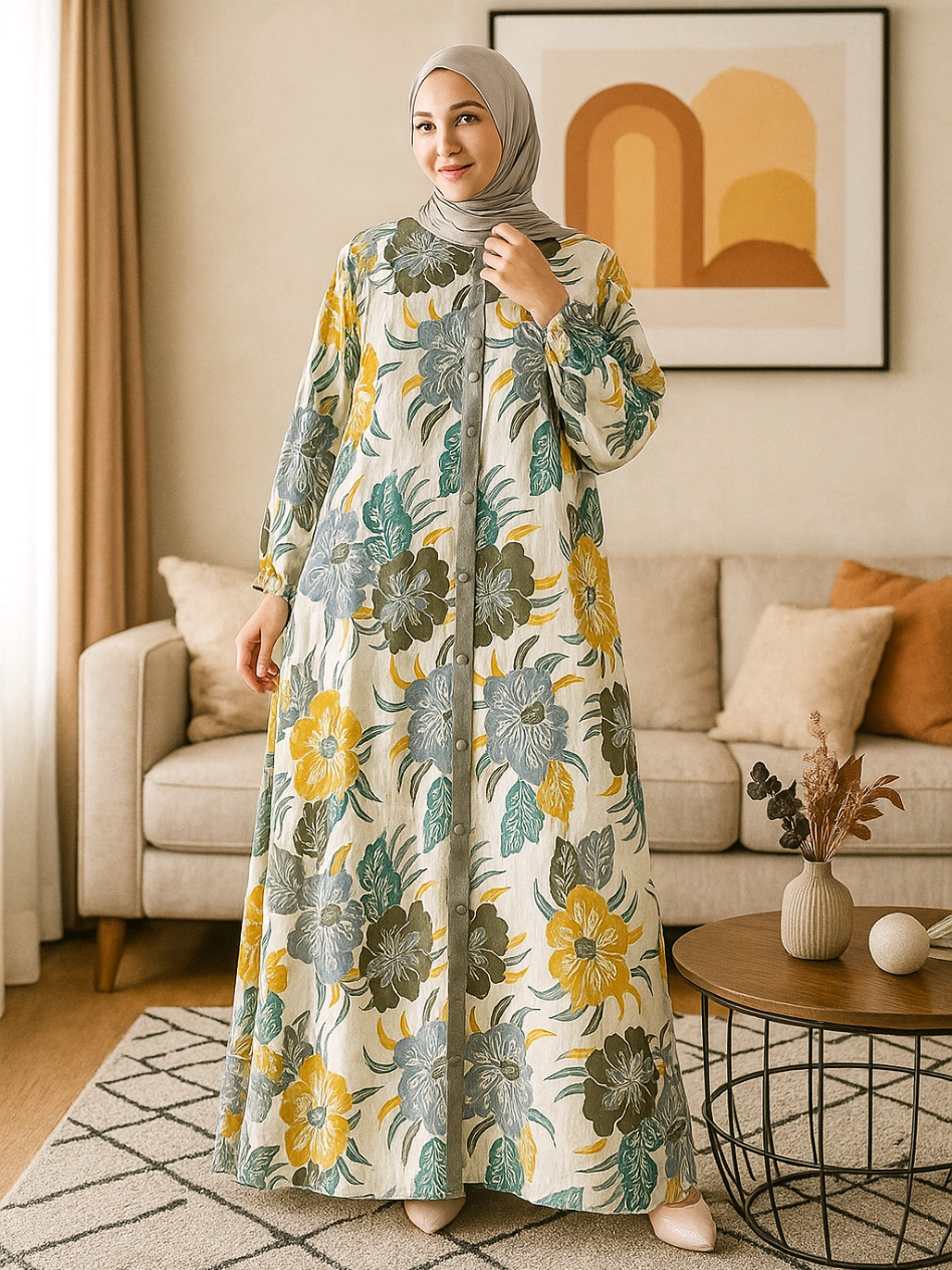 Gamis Florin Dress Rayon Rempel Busui Lengan Panjang Homedress Batik Tebal Adem Nyaman #FlorinDress #GamisRayonRempel #GamisHomedressBatik #GamisAdemTebal #BusuiFriendlyDress #GamisLenganPanjang #GamisNyamanSeharian 