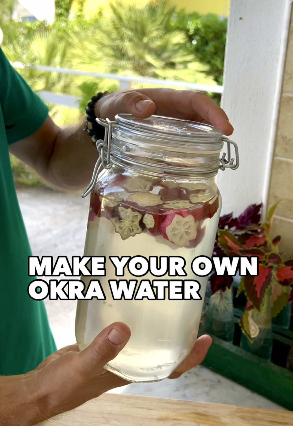 Have ever tried Okra infused Water? This is amazing for your health and growing Okra is a true wonder! #okra #gardening #healthyliving 