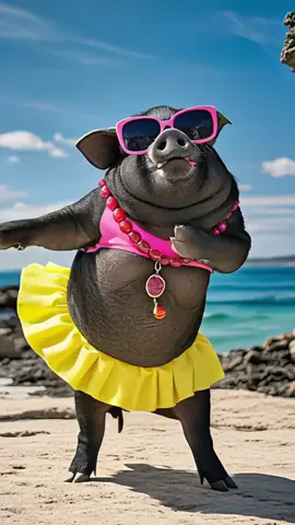 Funny pig, it's so rhythmic!#fpy #fpyシ #funny #funnyvideos #funnyvideo #dog #pig #ai #cute #animals #cutedog #cutebaby #dancing #dance #foryourpage #for #foryour #art #aivideo #moments #foryoupage❤❤ #moment #monkey  #rasta  #bobmarley  #sun  #vibes  #Summer  #bestlife #babygirl #babyai #aibaby #telent #agt #cutebaby #fypage #babytok  #future 