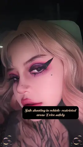 Be yourself while also driving safely.#fypシ #fyp #goth #gothic #gothmakeup #makeup #findyouredge #ifb #teamwork 