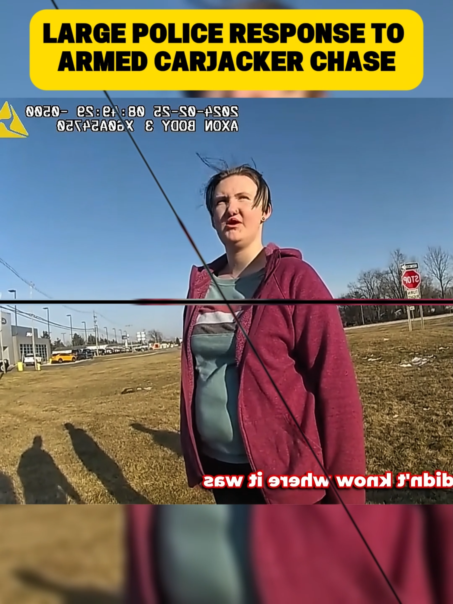Large Police Response to Armed Carjacker Chase #cop #policeoftiktok #copsoftiktok #policeoftiktok