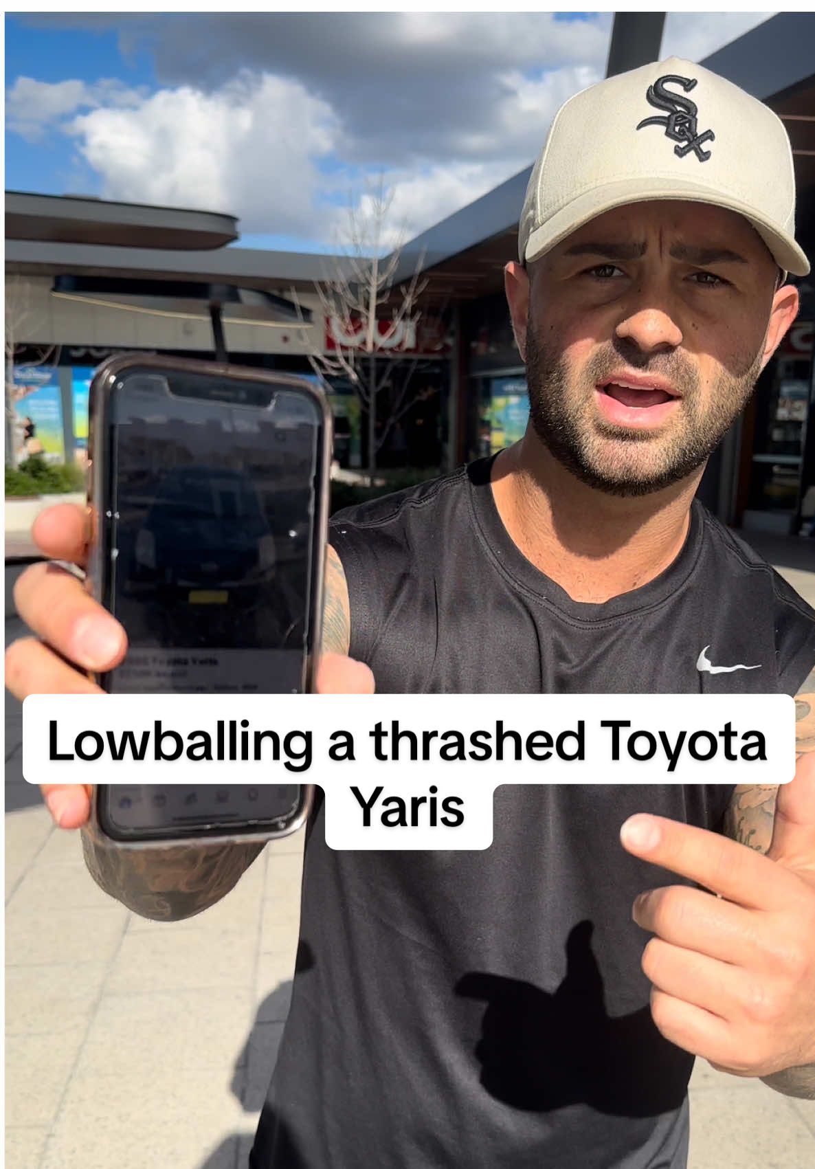 Lowballing a thrashed Toyota Yaris 😂 #fyp #viral #carflipping #lowball #trending #foryou 