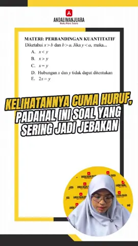 Yuk kita bahas soal tentang Perbandingan Kuantitatif yang sering muncul di tes sekolah kedinasan. Tonton videonya sampai habis! Kalau suka konten seperti ini like dan share. Jangan lupa follow untuk update pembahasan soal yang selanjutnya!  #fyp #sekolahkedinasan #serunyabelajar 