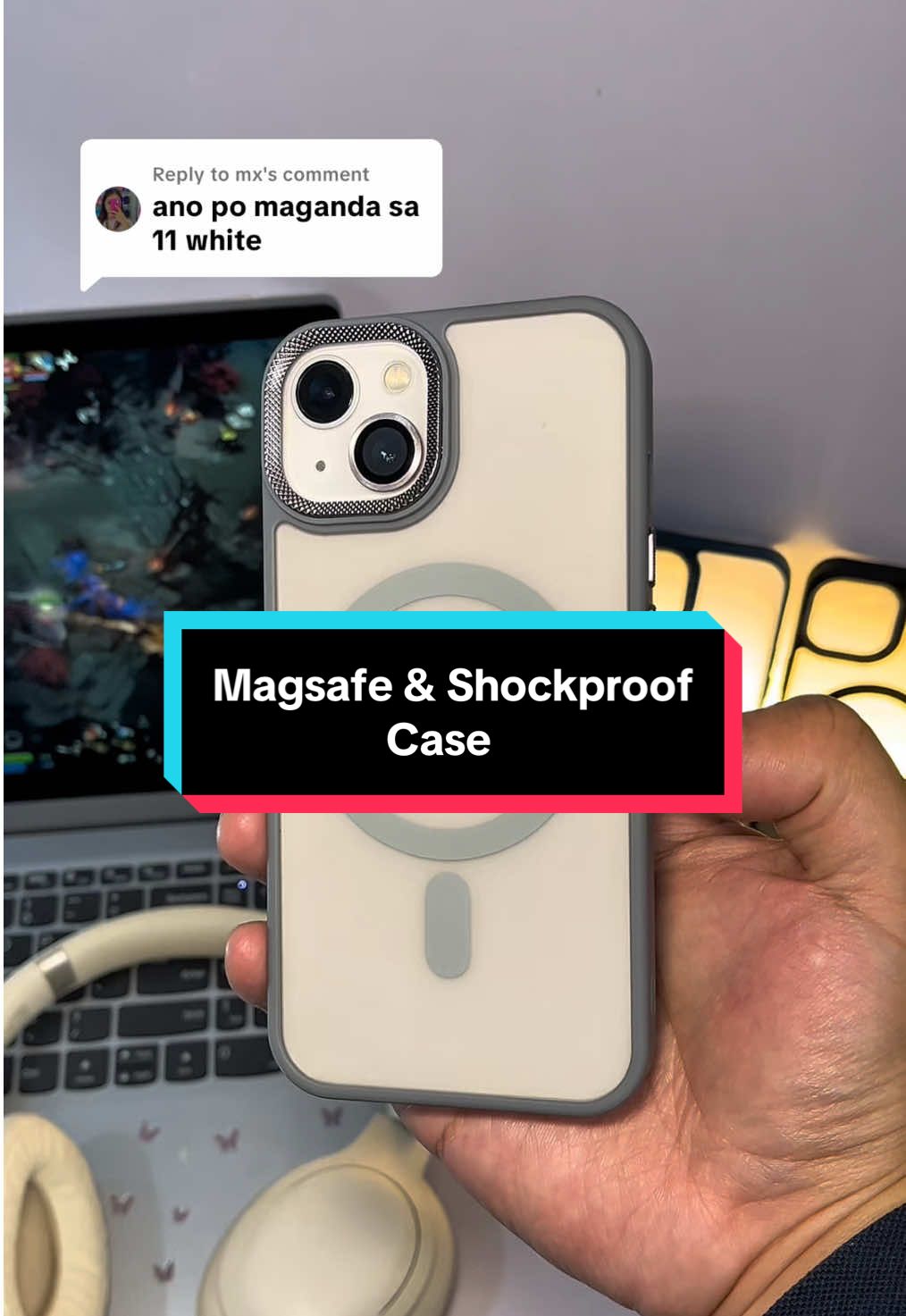 Replying to @mx Titanium Gray Magsafe & Shockproof Case #iphonecase #phonecase #caseforiphone #shockproofcase #magsafecase #magsafe #magneticcase #hardcase #cameralensprotector #ios #iphone13 