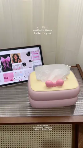 — cute tissue holder in pink 🎀 #tissue #tissueholder #cutetissuebox #tissuebox #aesthetic #fyp #trending 