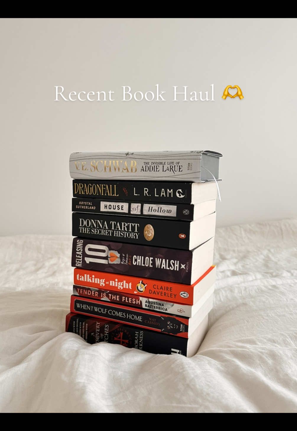 Recent Book Haul 🪐🍄✨🩷 What has been your favourite recent read? Mine is the invocations and sunrise on the reaping 🙂‍↔️  #bookhaul #bookhauls #bookrecommendations #fantasybooks #litfic #thrillerbooklover #thrillerbook #horrorbooks #bookgirlies #readersoftiktok #fantasyreaders #romancereader #romantasybook 