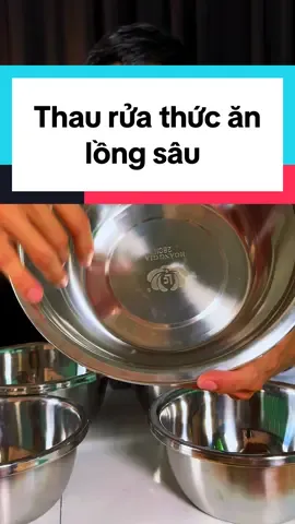 Thau lòng sâu không gỉ liền đáy, combo 5 thau 135k #thauinox #thauinox304 #xuhuong #xuhuongtiktok #hảogiadung68686 