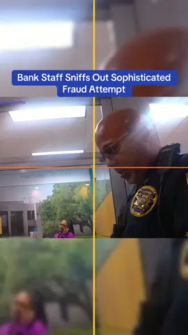 Bank Staff Sniffs Out Sophisticated Fraud Attempt #cops #copsoftiktok 