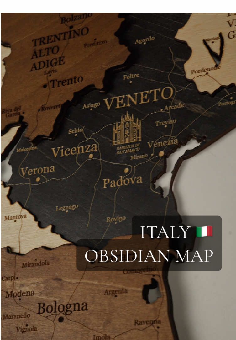 We are back 🤗 and this Obsidian Italy 🇮🇹 3D wooden map is a MUST HAVE 📣♥️ Link in Bio ☺️ #italy #italiantiktok #wooddecor #italianexpats #fyp #woodenmaps #wooddecor 