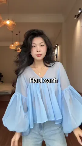 Hôm nay chúng ta có haul đồ xanh ✨  #congtruatocmay  #trending  #viral  #fypシ゚viral  #outfit  #fashion  #OOTD  #trend  #blue  #haul  #review #tryon 