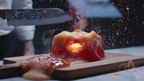 Damascus blade carves through molten jelly foam 🔪🫧 #asmr #fyp #foryou #satisfyingvideos #popular