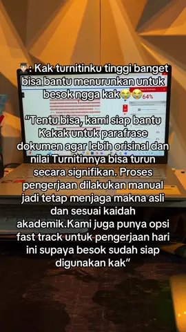 Hubungi admin yaww😇 #jasaturnitin #jasaparafrase #fypage 