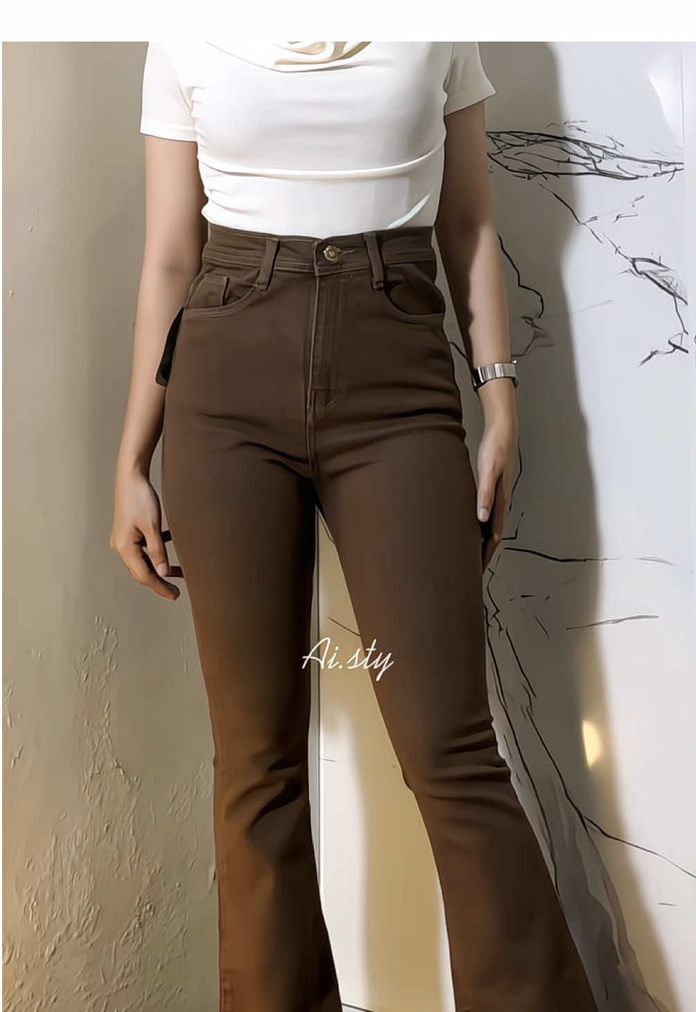 Cutbray jeans warna moca😍#racuntiktok #rekomendasioutfit #cutbrayjeans 