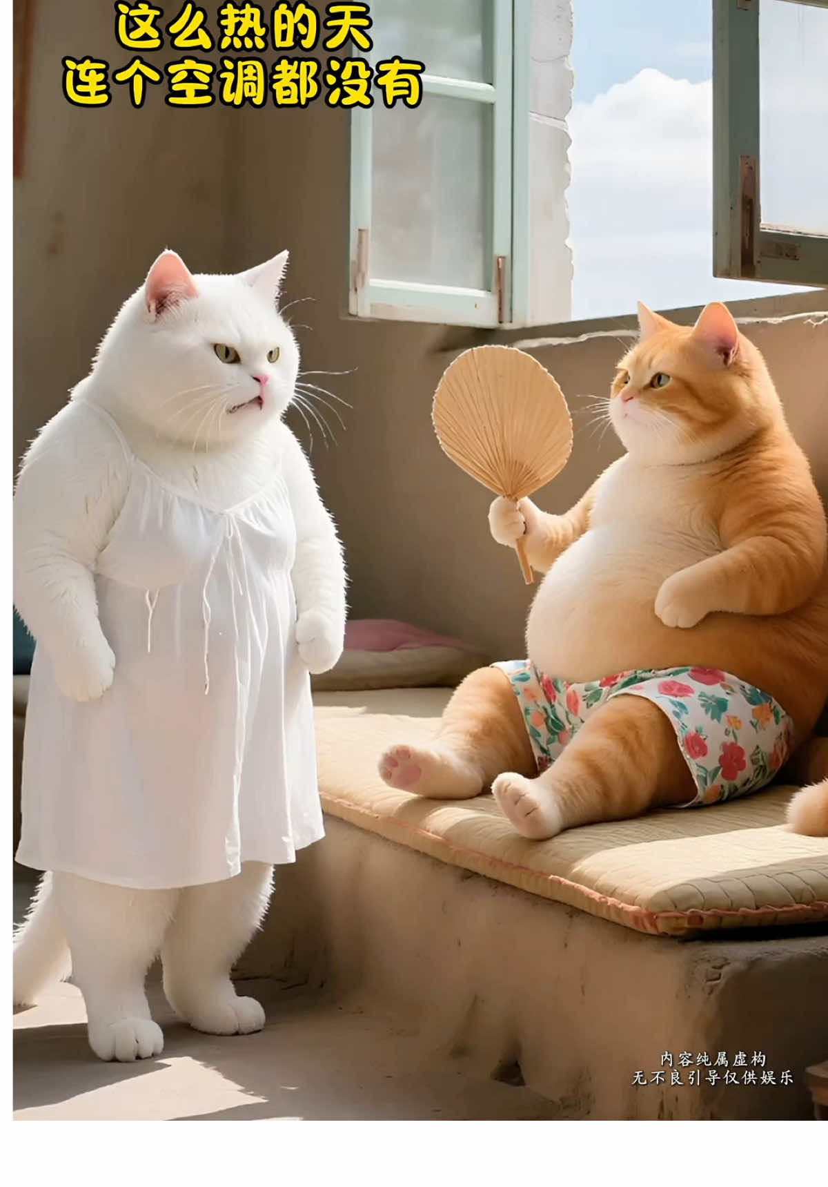 Greed for small gains often leads to big losses!😃#orangecat #cat #catlover #aicatvideos #funnycatvideo 