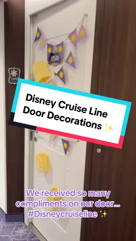 Disney Cruise Line door decorations! Perfection… #etsy #disneycruise #disneycruiseline #doordecor #pixiedust #disneywish #disneydestiny #waltdisneyworld #tangled  #rapunzel 