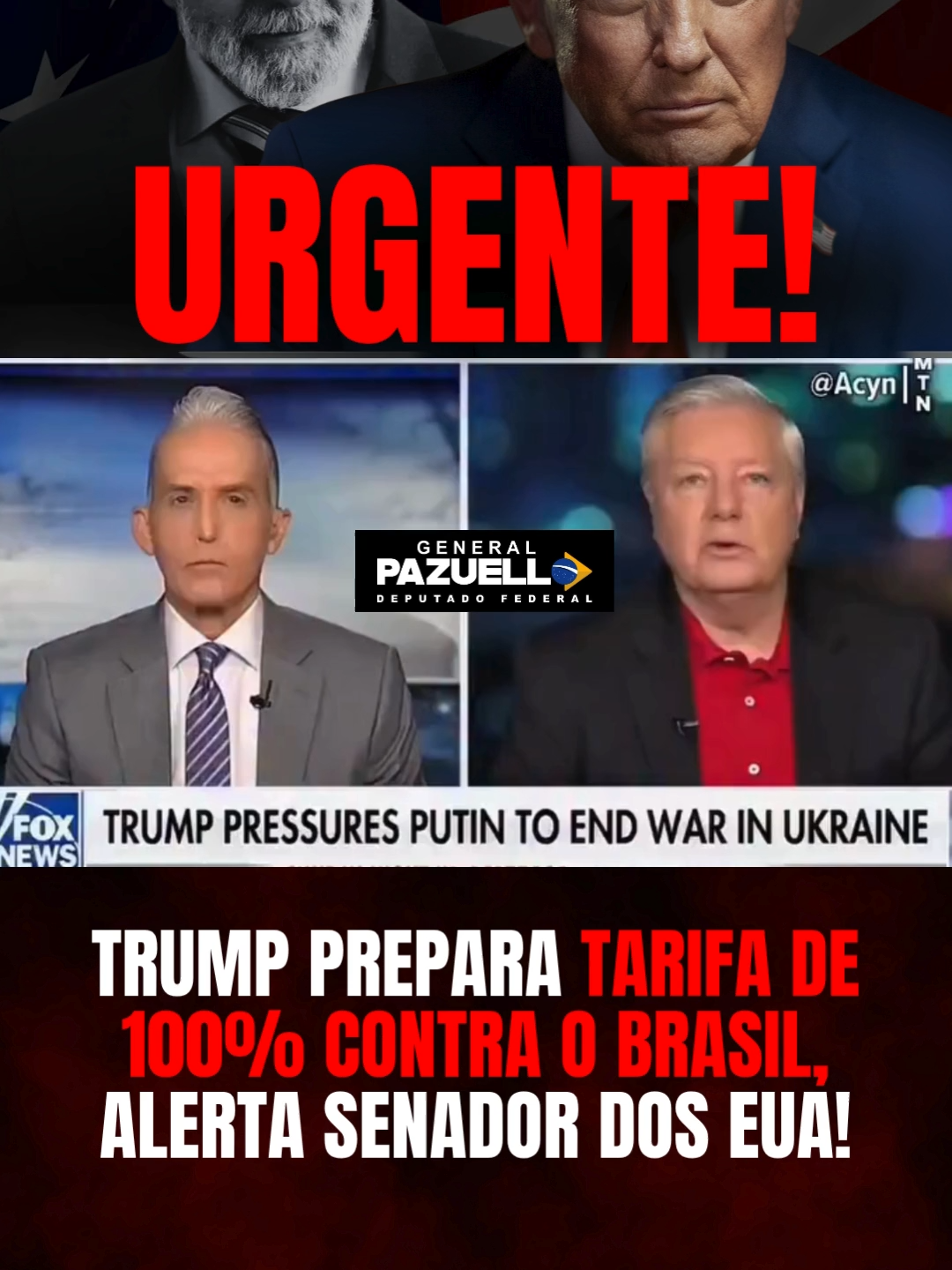 🚨 DIAS AINDA MAIS DIFÍCEIS SE APROXIMAM. Enquanto persegue adversários políticos internamente, o governo brasileiro enfrenta as maiores potências do mundo. Ataca os Estados Unidos, desafia lideranças como Donald Trump e se alinha a regimes autoritários como Rússia, China, Cuba e Venezuela. Essa diplomacia ideológica e inconsequente está isolando o Brasil no cenário internacional. O Senado americano já discute a imposição de tarifas de até 100% sobre produtos brasileiros. No fim, quem paga essa conta é o povo. Comente e compartilhe. #Diplomacia #Brasil #Trump #Economia #BrasilIsolado