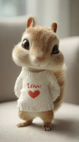 Cute squirrel has a flower for you!  Baby squirrel is so happy to see you, and has a flower for you!  🐾 Heart and follow for more cutie animations daily! Frequent smiles and fluffy vibes. ✨  #cute #squirrel #Love #flower #babyanimals #gift #cutelovemedia #fyp #fypシ 
